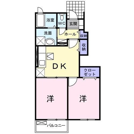 エレガンテカーサＢの物件間取画像